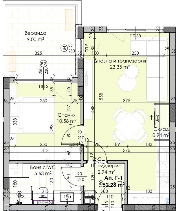 Двустаен апартамент в новостроящ се комплекс в кв. Остромила 2